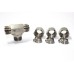 SS Tee Equal Connector Compression Double Ferrule OD Fitting Stainless Steel 304